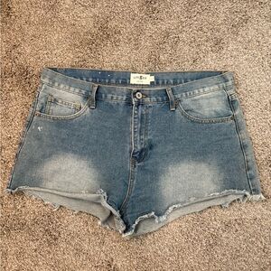 Umgee Distressed Blue Jean Shorts